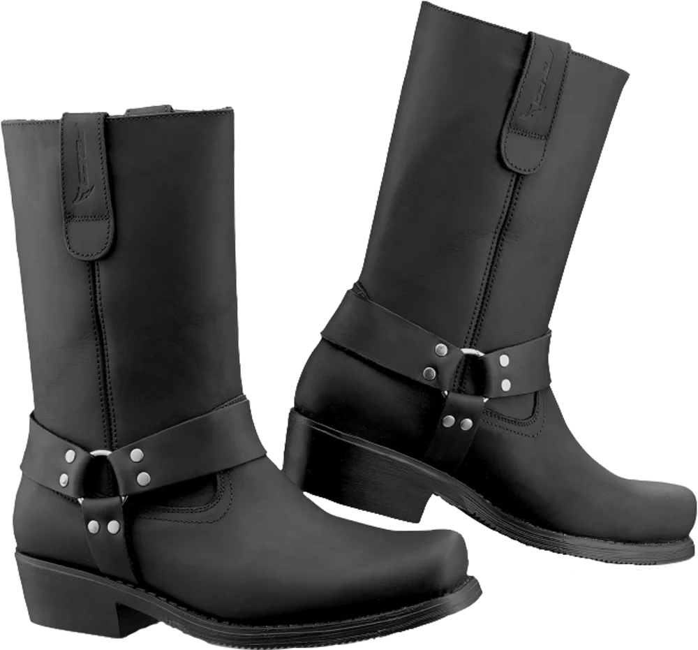 Falco 800 Biker MC boots i svart skinn SafeMC